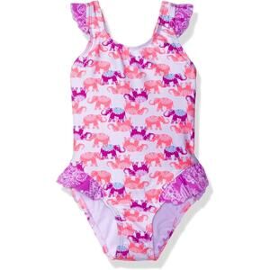 Hula Star 3T Girl's Barnum & Bailey ELEPHANT One Piece Swimsuit EUC Pink Purple
